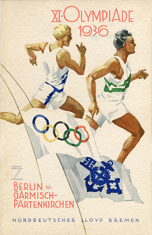 1812 agosto 1936 Menu pubblicitario dei Giochi Olimpici di Berlino1