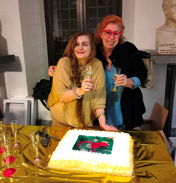 20Sara Pastore e la giornasta Cinzia terzilli del Tg2 Cultura e spettacolo