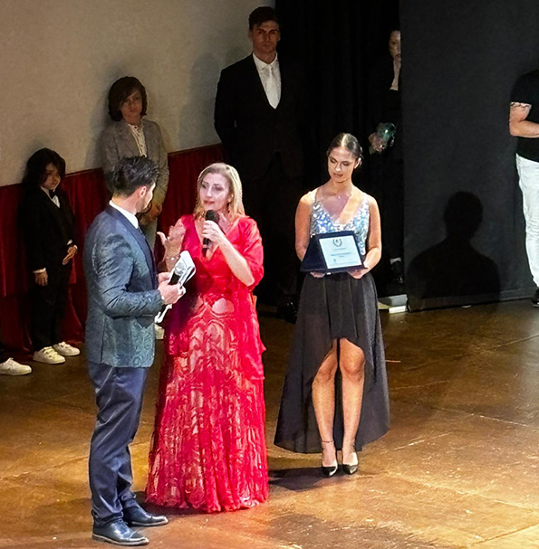 21Carmen Morello durante la premiazione