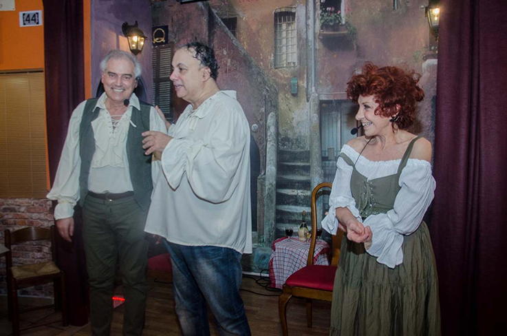 26Alessandro Piccioli Giuseppe De Chiara ed Emanuela Mari in scena Foto By Luigi Luongo