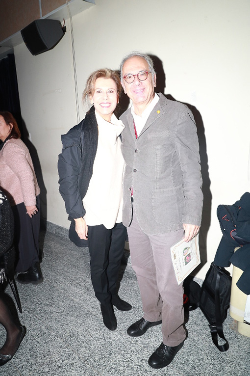 I premiati lattrice Daniela Poggi e Gianluca Felicetti presidente L.A