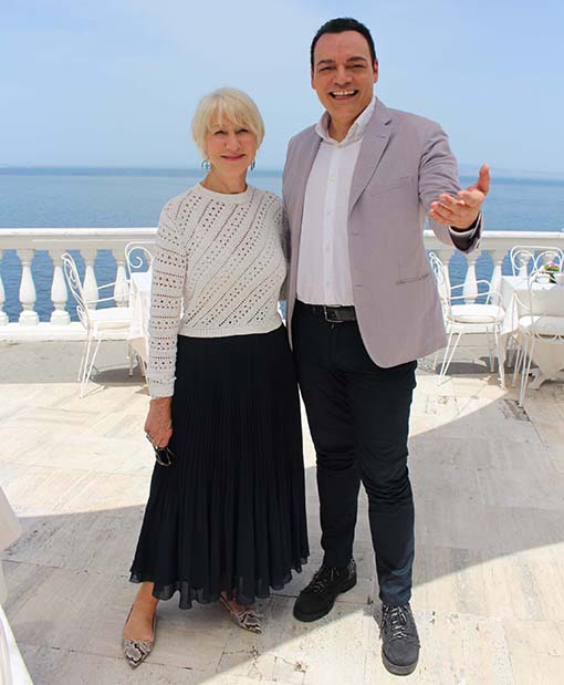 Igor Righetti con il Premio Oscar Helen Mirren