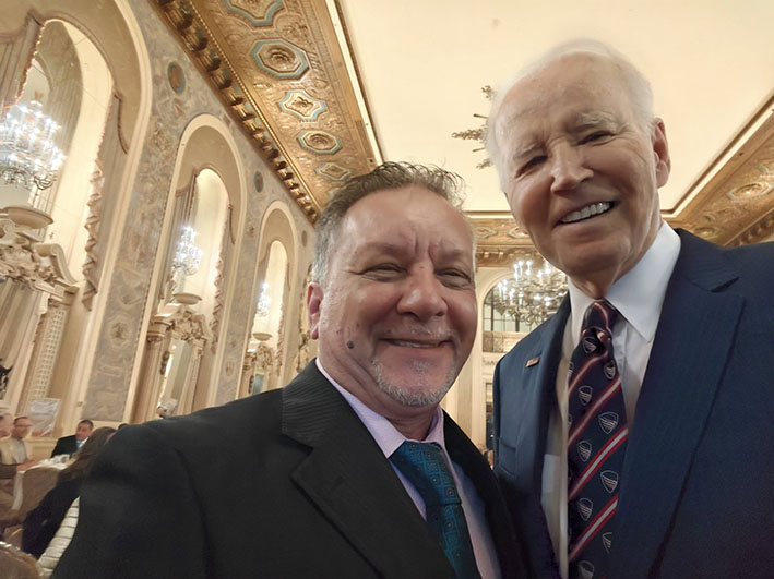 Massimiliano Filippini con Joe Biden