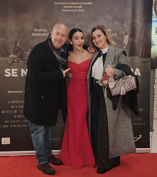 Nino Tortorici Nives Picariello e Carmen Morello alla premiere del Film Se nel buio avrai paura per la regia di Francesco Greco