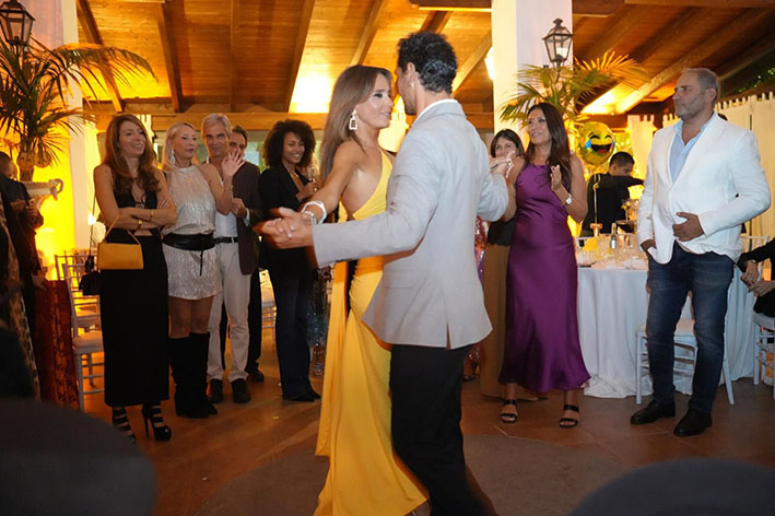 Turchese Baracchi ed il ballerino Andrea Evangelista