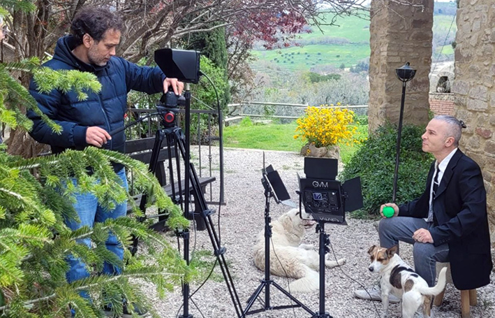 regista Nino Villani ed Eugenio Picchiani sul set